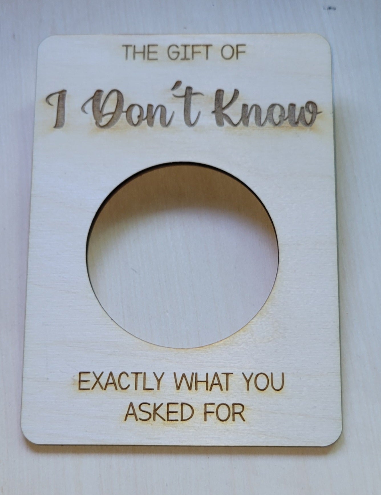 The Gift of (Nothing, I don't care, or I don't know)