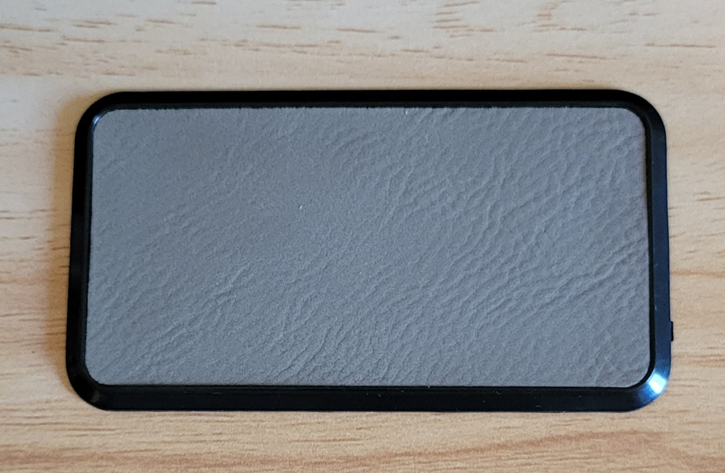Custom engraved framed leather name tag / badge.