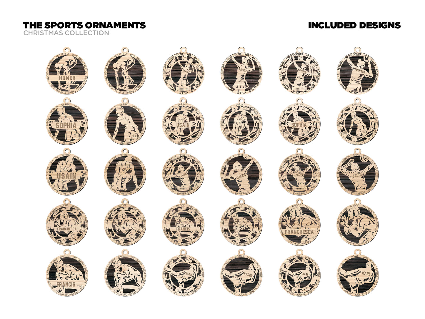 Custom Sports Ornaments - personalized, baseball, basketball, football, soccer, ornaments