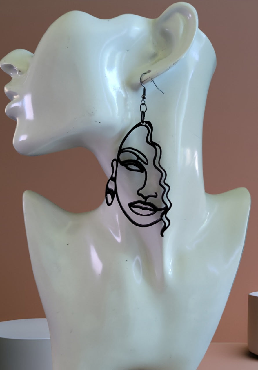 Woman silhouette earrings