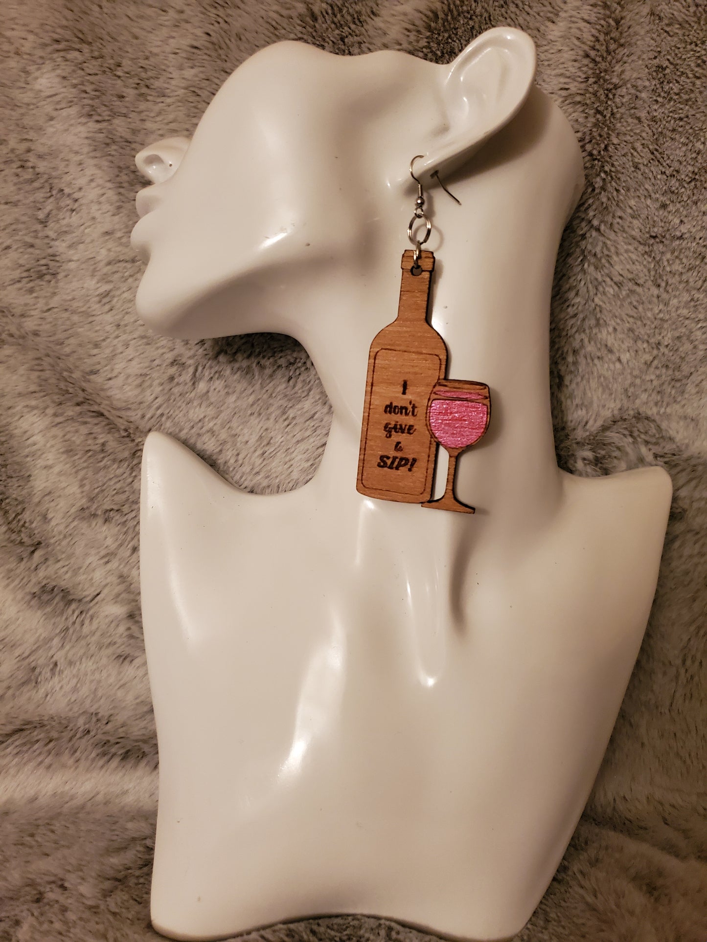 I Don't Give A Sip Earrings