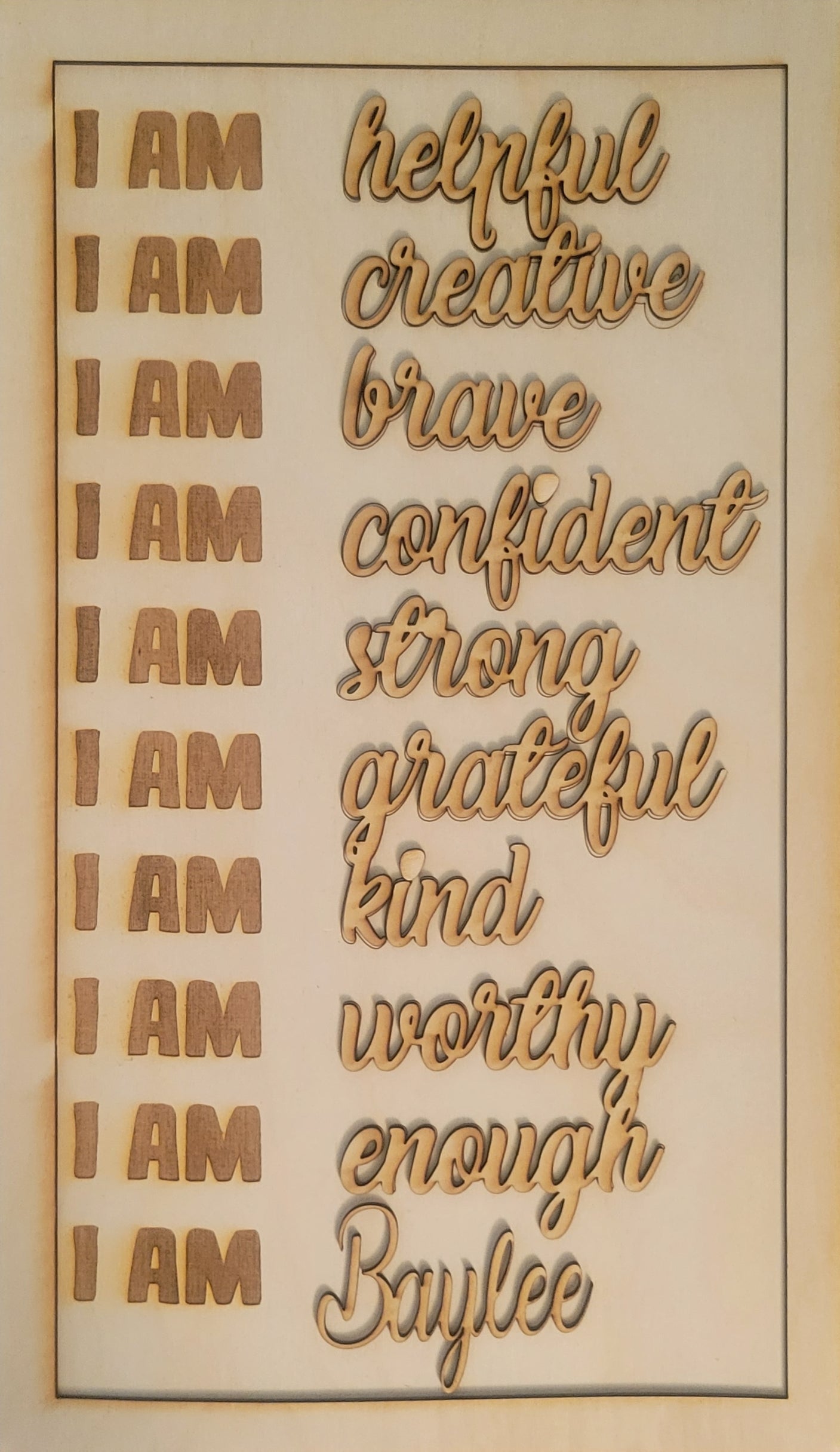 I AM... Affirmation Sign
