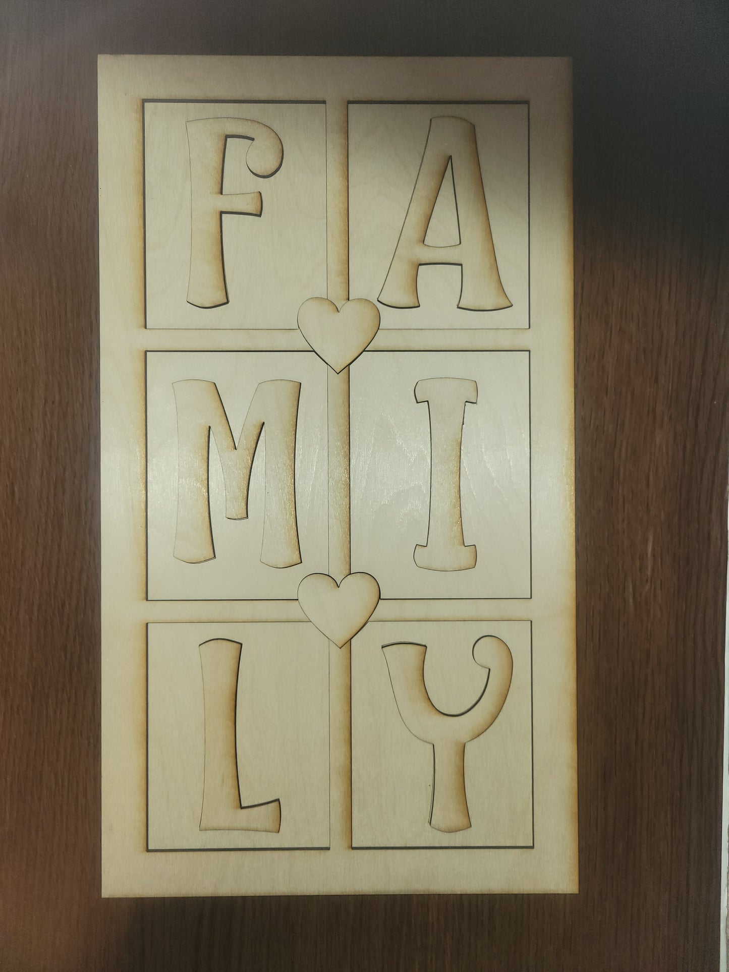 Family Rustic Window Door Hanger
