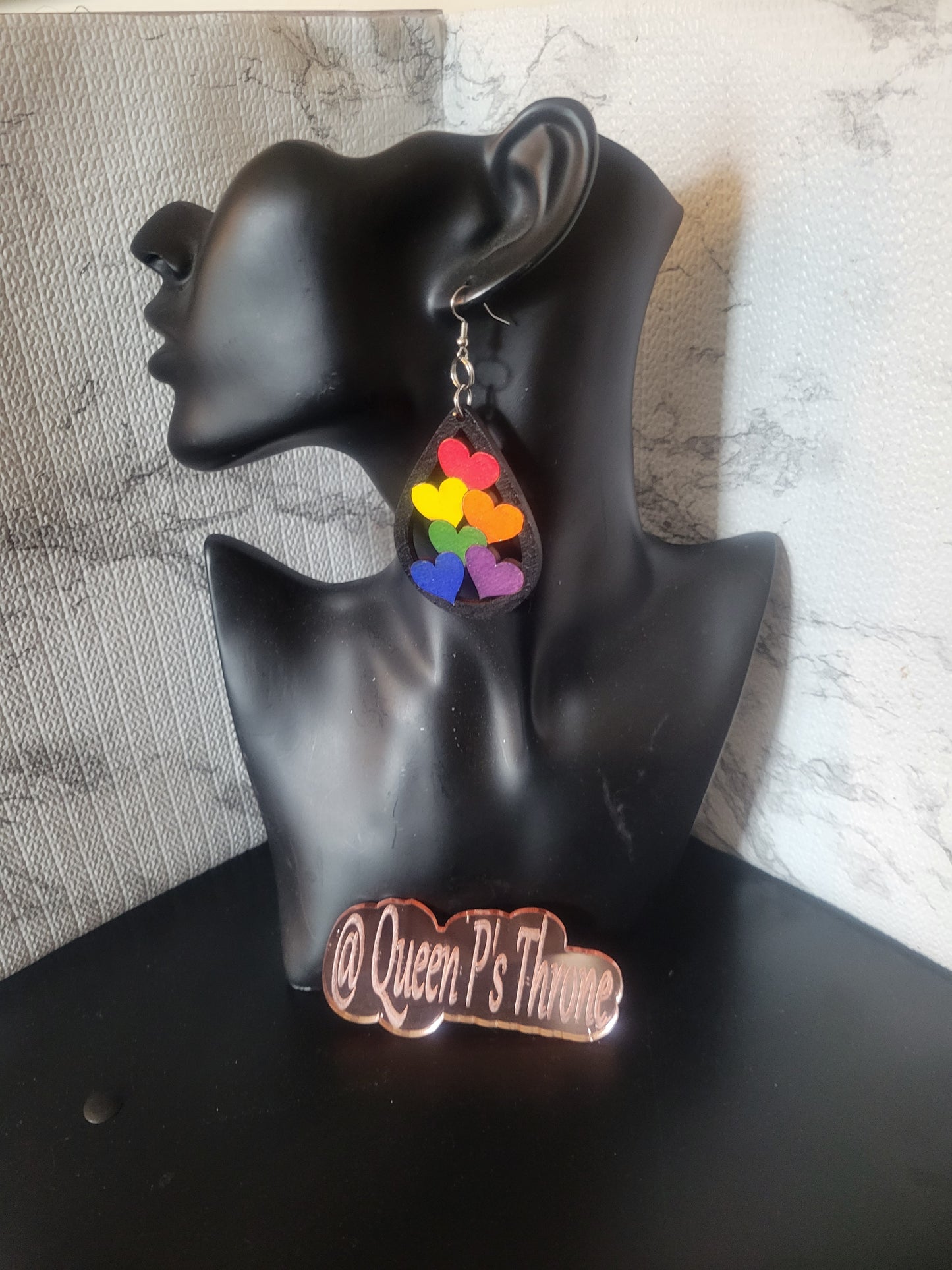 Pride Heart Earrings