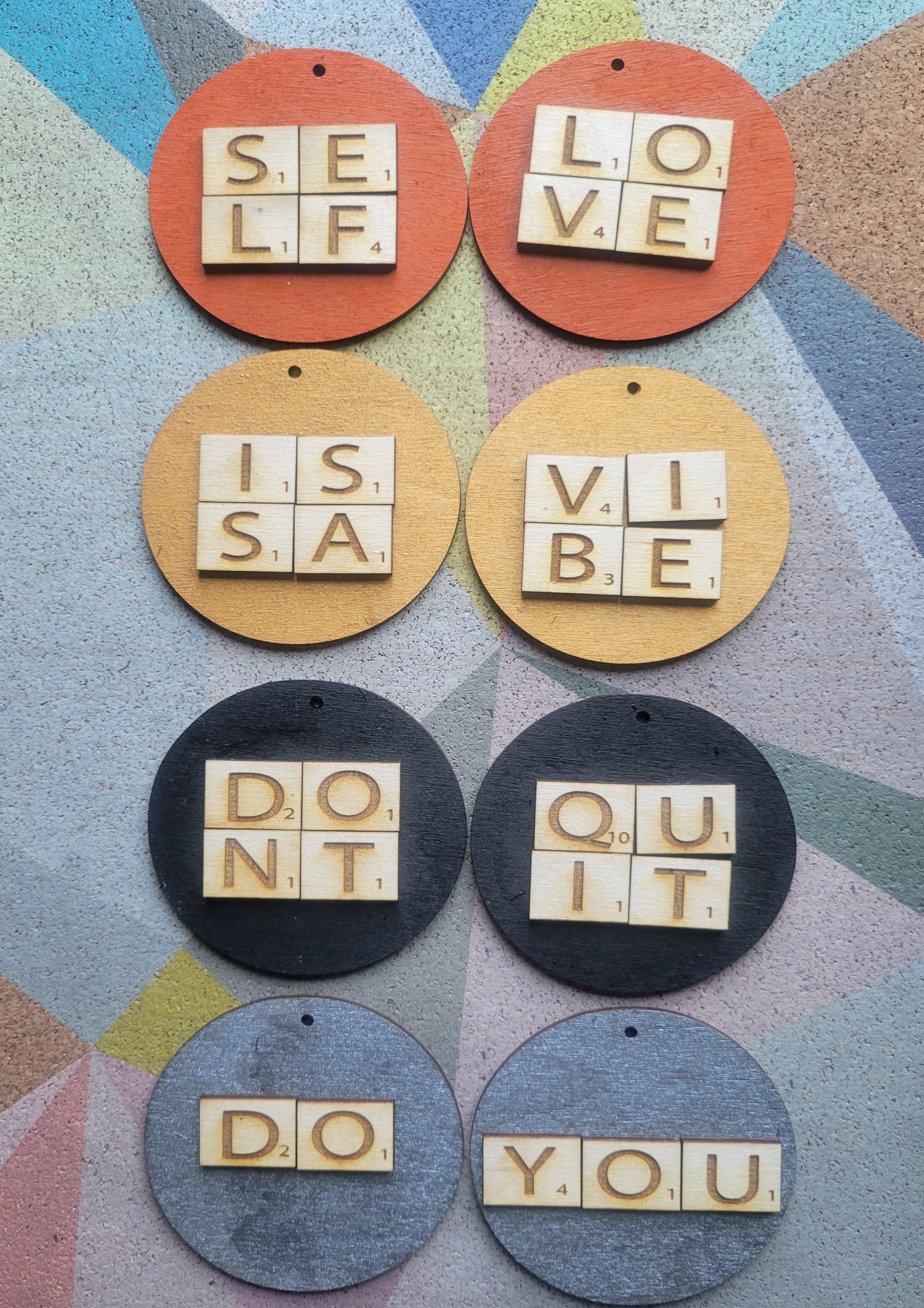 Scrabble Word Earrings