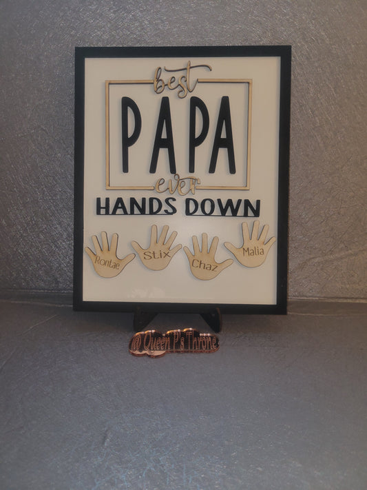 Personalized Best Father Hands Down