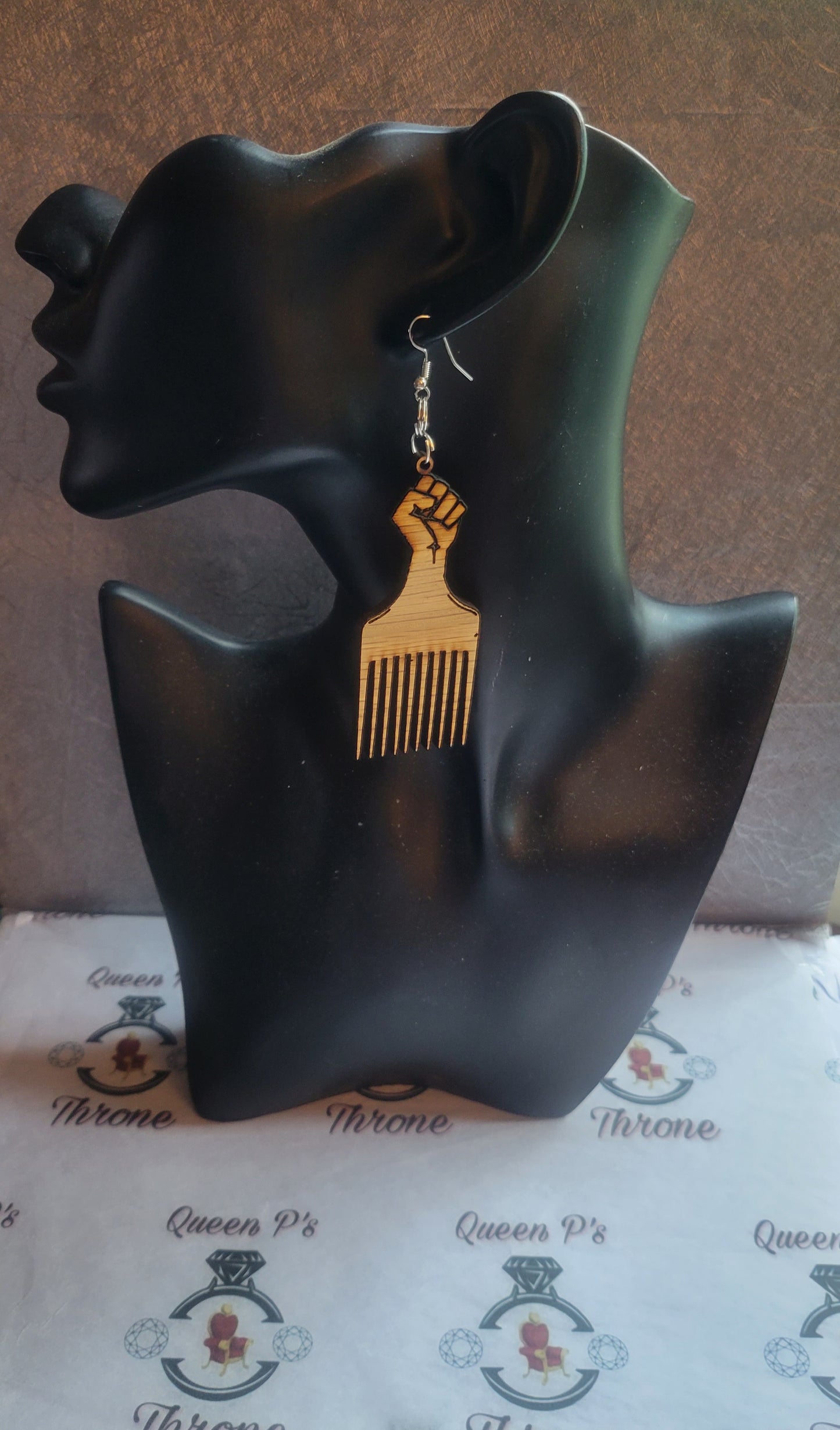 Afro Pick Earrings
