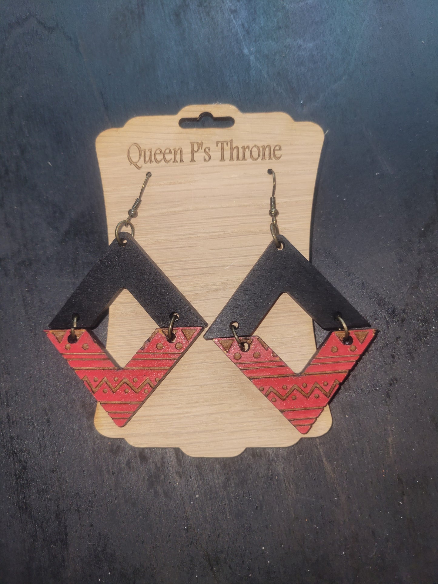 Wooden Split Earrings (2 options) available
