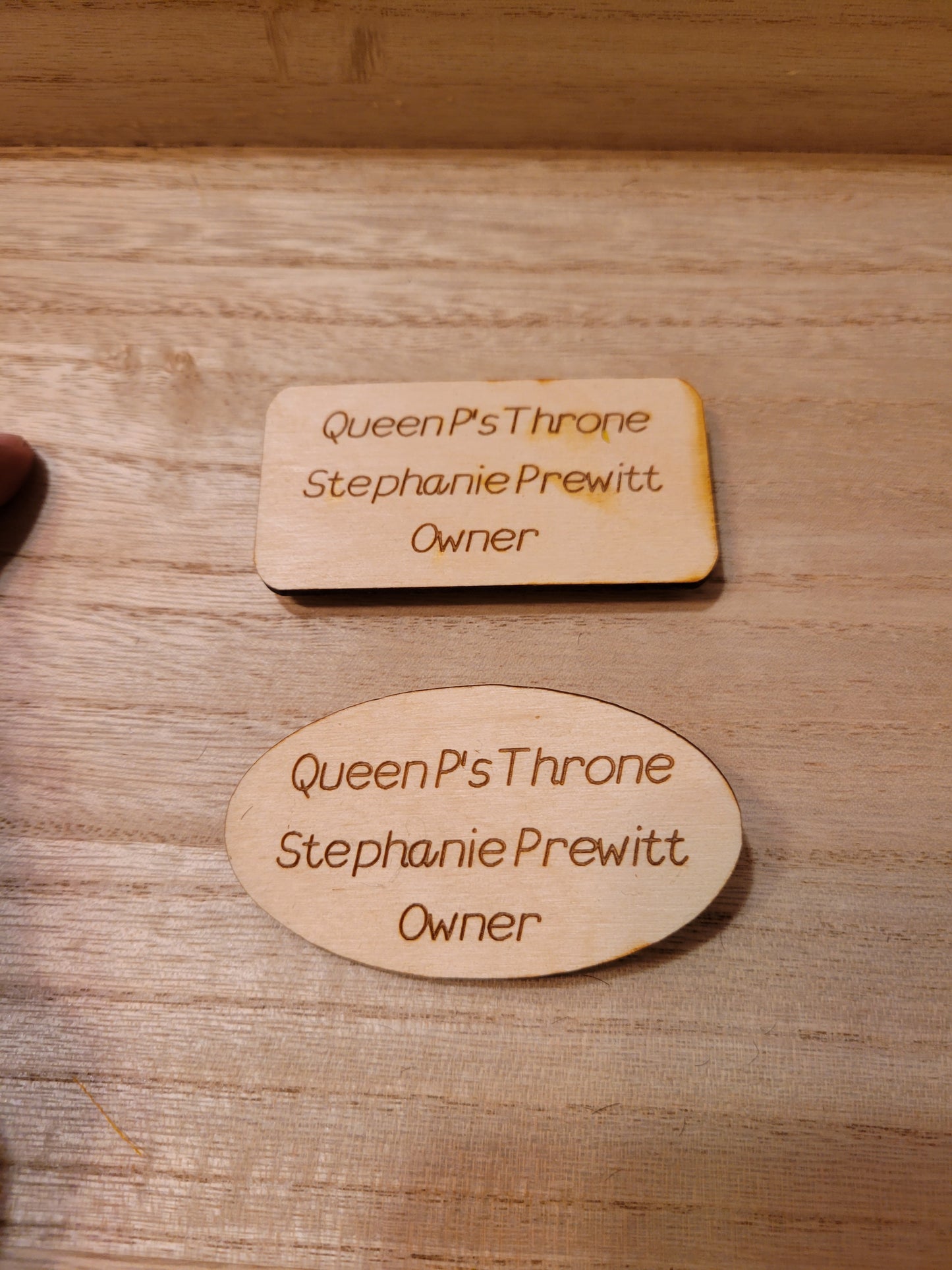 Wooden Name Tags