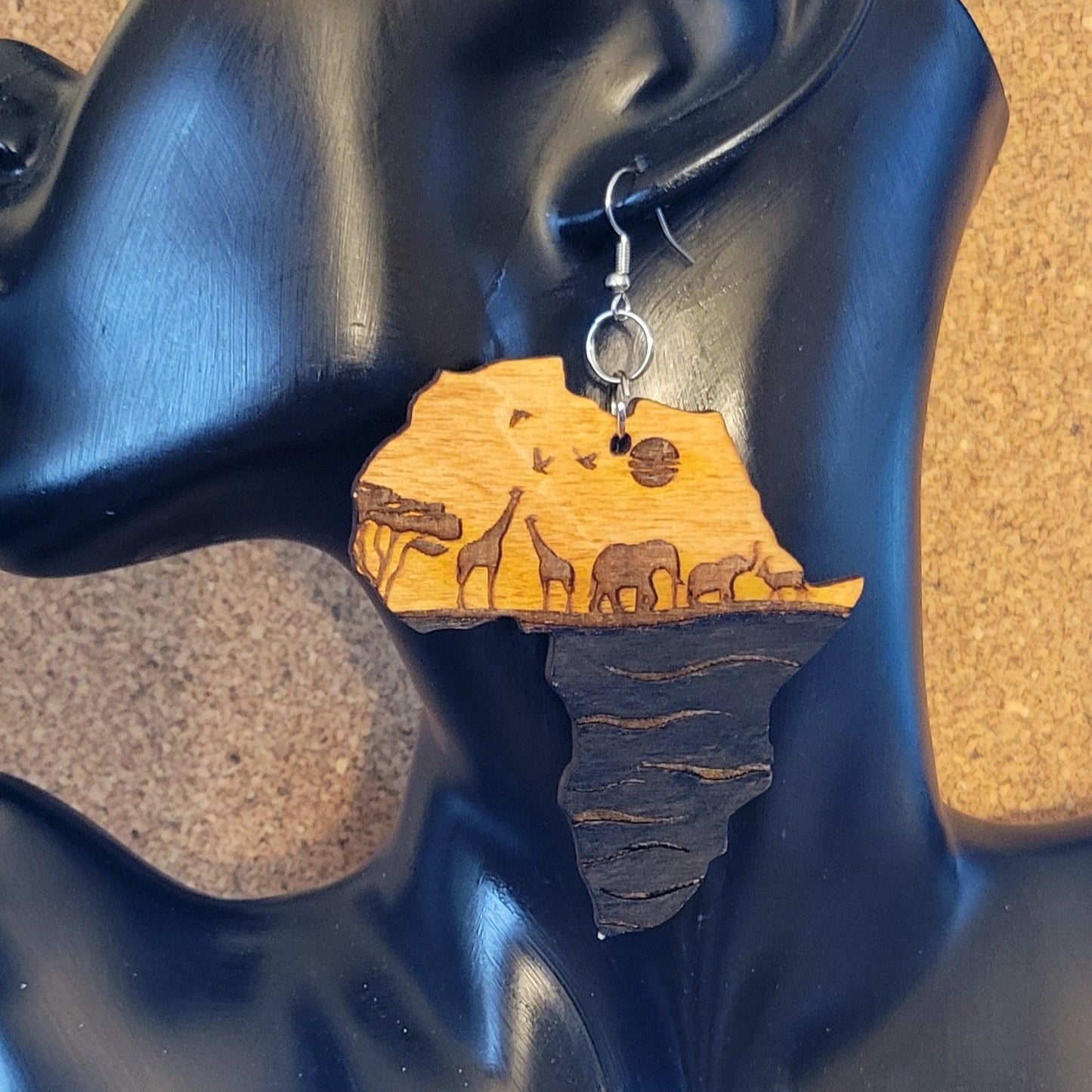 Africa Map Earrings (3 options)