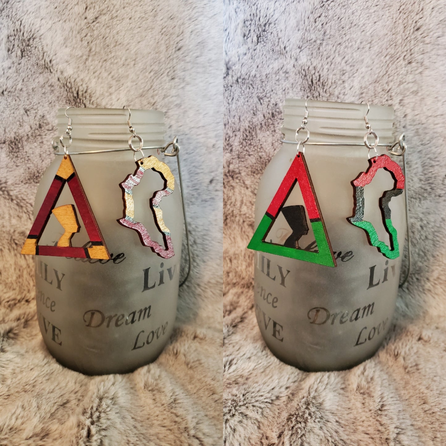 Mixed up: Nefertiti and African Outline Earrings