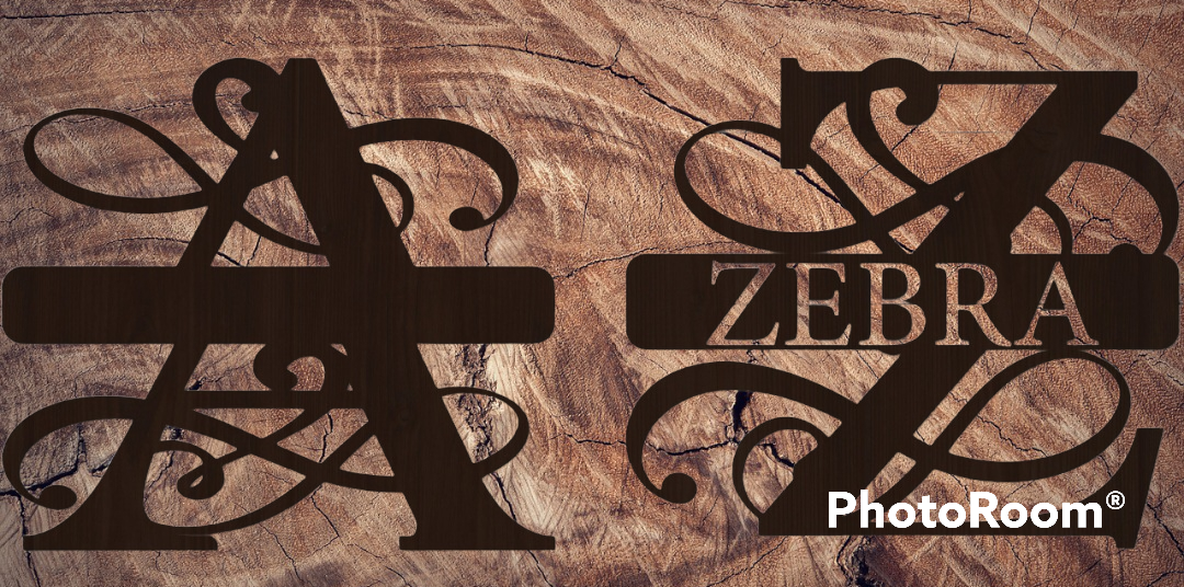 All Alphabet Monograms Swirls A-Z