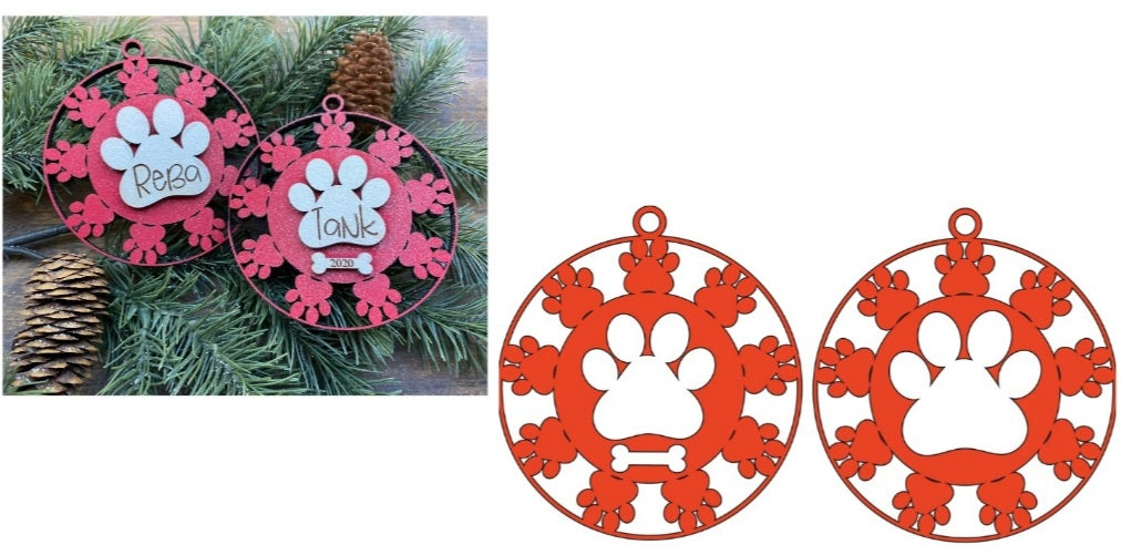 Dog Paw Ornament
