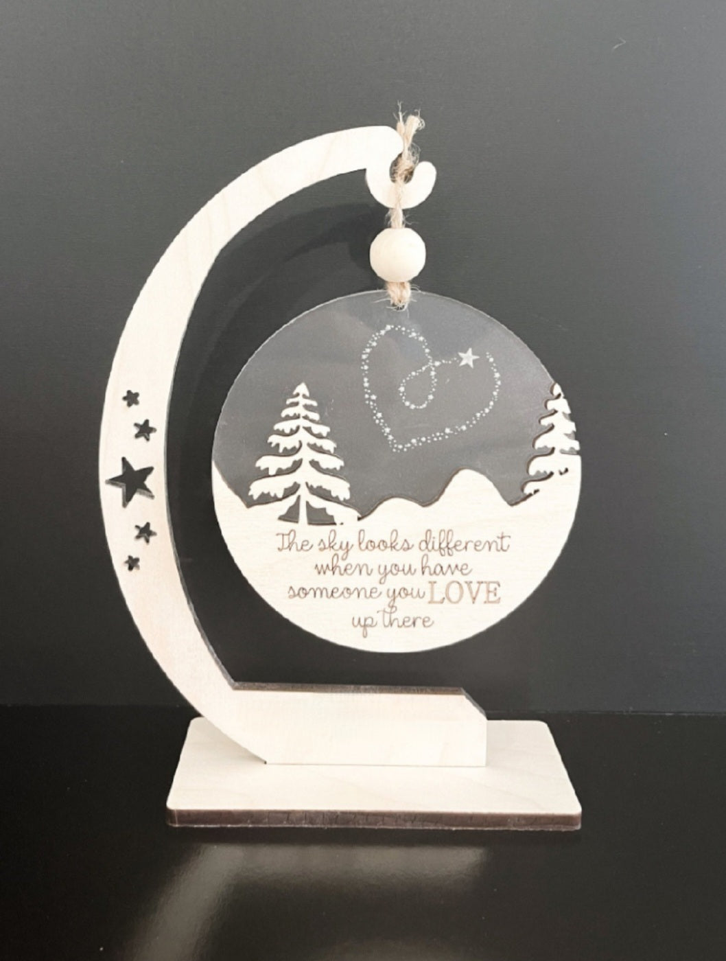 Memorial Ornament-The sky looks different when you have someone you love up there