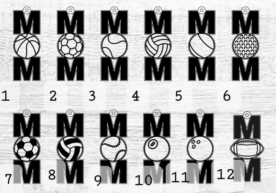 Sports mom keychain