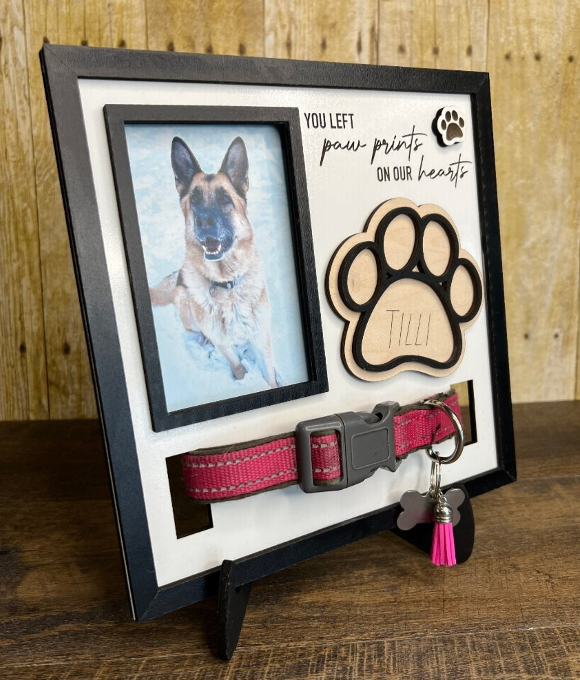 Dog Remembrance Memorial photo with collar frame