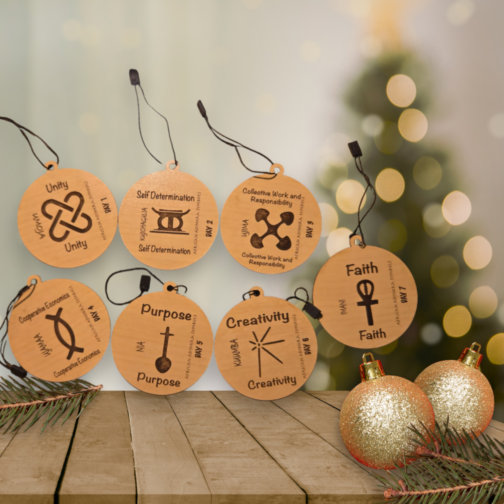 Kwanzaa Adinkra Symbols Ornaments