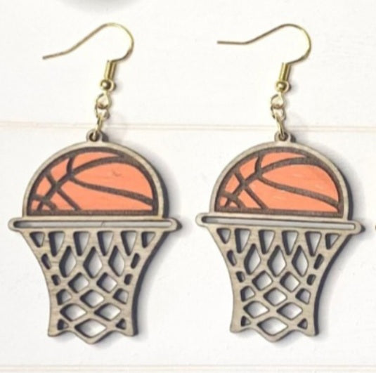 Basketball Hoop Earrings - 2 styles