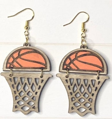 Basketball Hoop Earrings - 2 styles