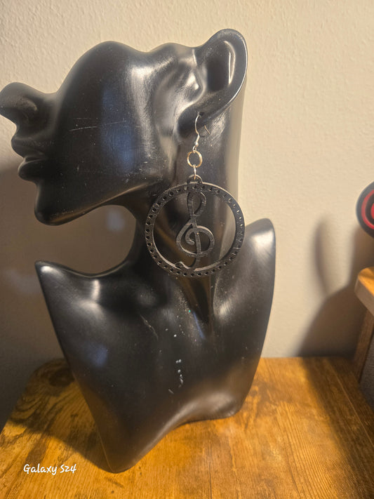 Music hoop Earrings