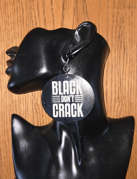 Black don't crack earrings