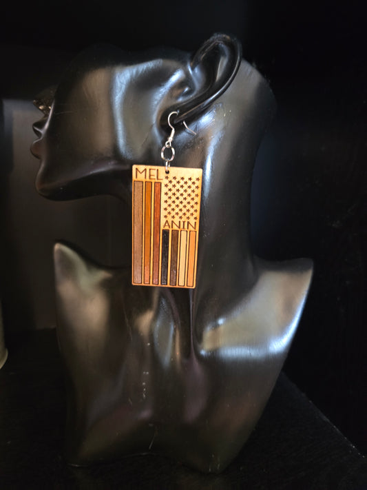Melanin Flag Earrings
