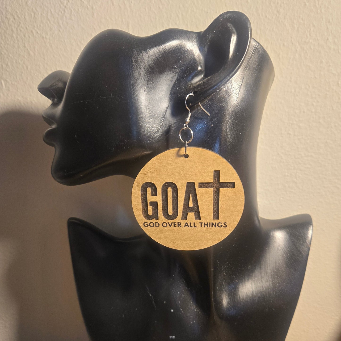 GOAT Earrings, God Over All Things