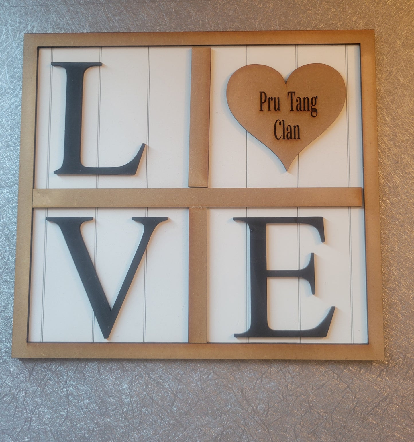 Personalized Family Love Shiplap Door Hanger