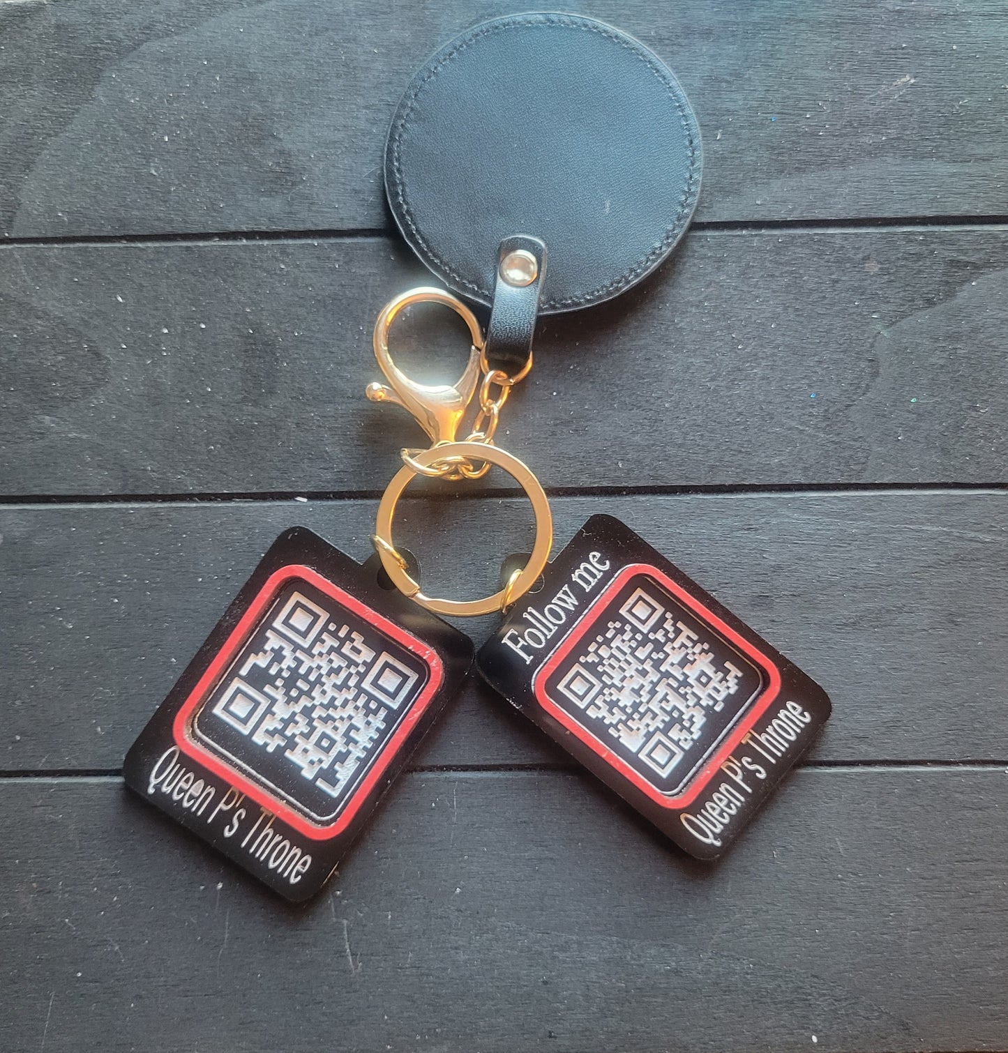 QR code keychain, Personalized scan lanyard, Small business owner gift