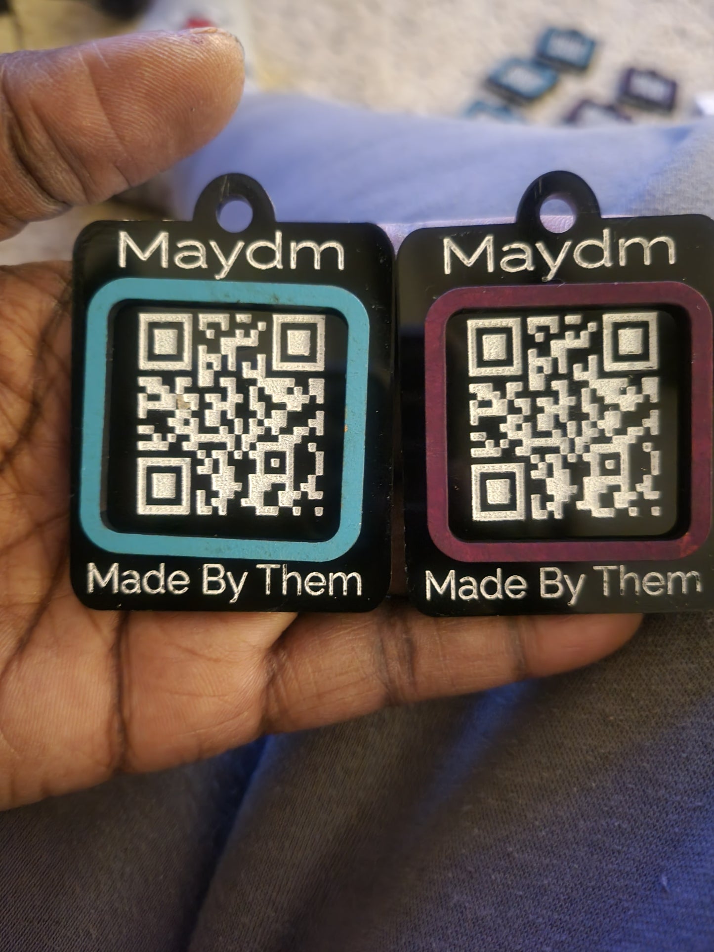 QR code keychain, Personalized scan lanyard, Small business owner gift