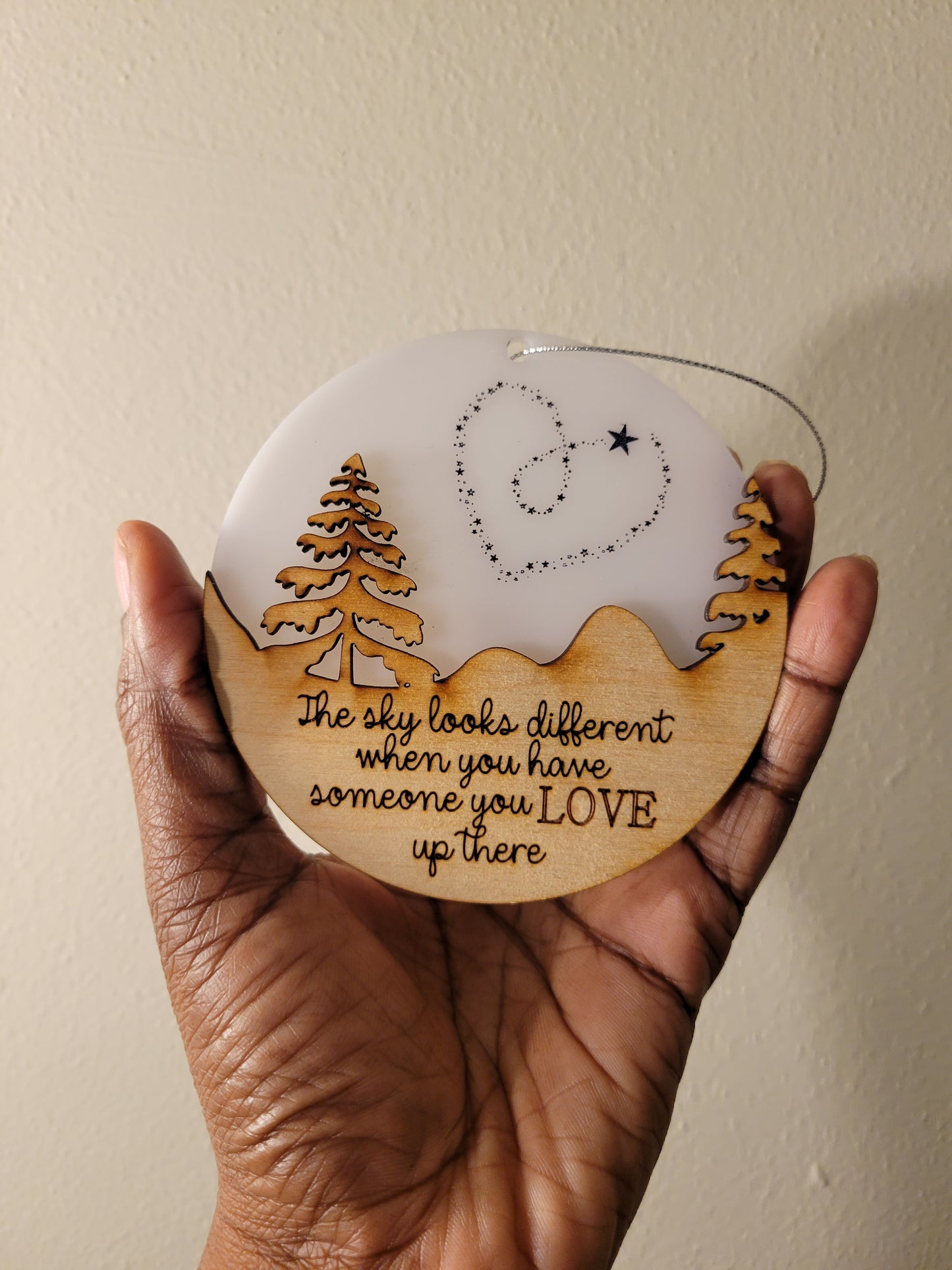 Memorial Ornament-The sky looks different when you have someone you love up there