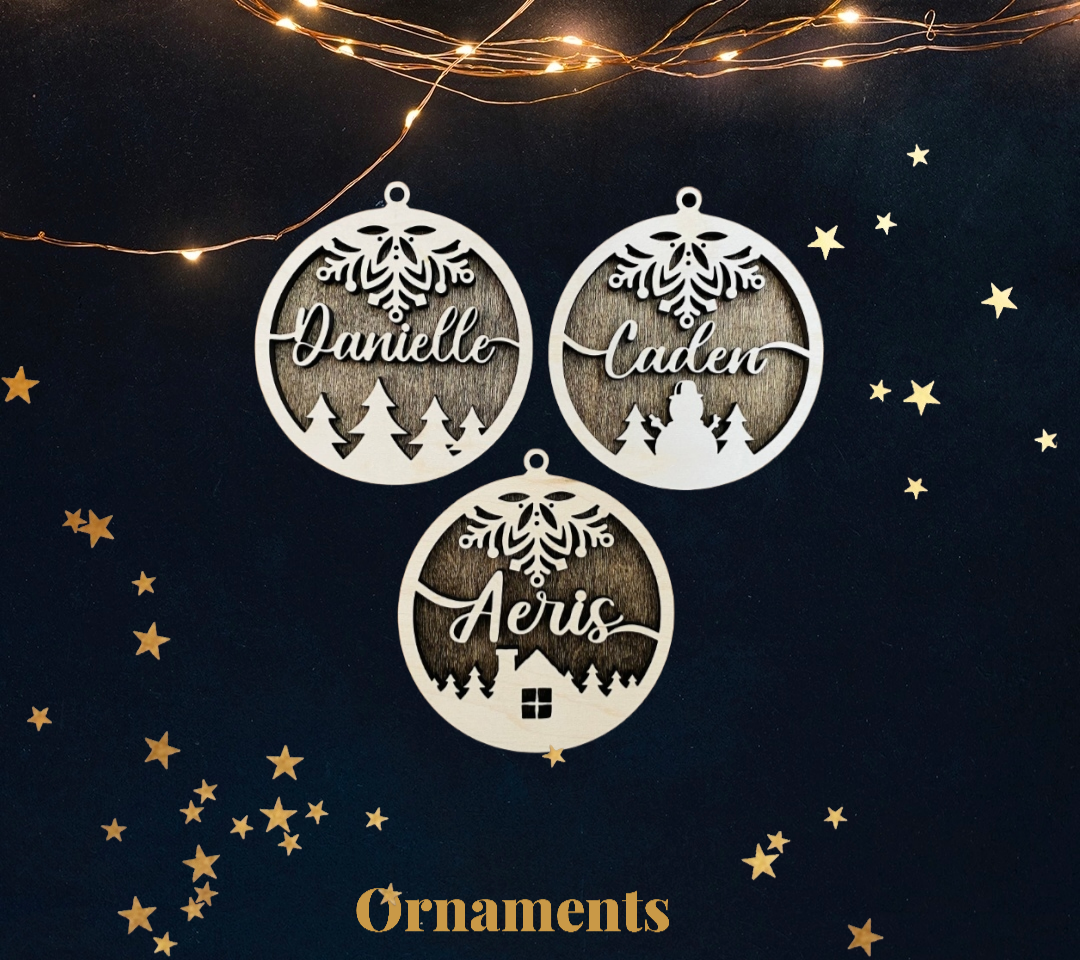Script Style Ornaments - 3 options available