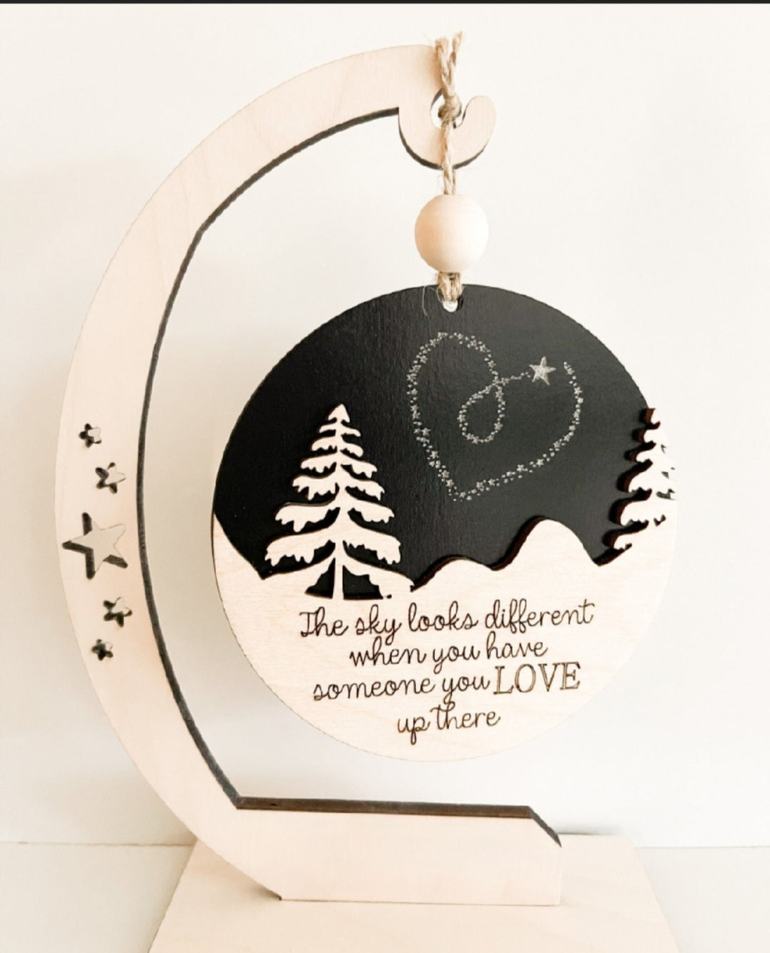 Memorial Ornament-The sky looks different when you have someone you love up there
